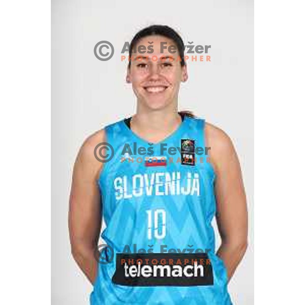 Tina Jakovina, member of Slovenia Women\'s National basketball team during photo shooting in Ljubljana on November 22, 2022