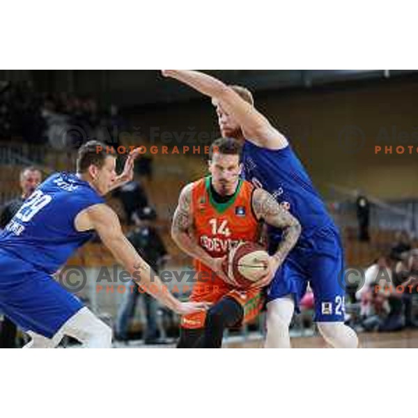 Josh Adams in action during ABA league 2022-2033 regular season match between Cedevita Olimpija and Zadar in Ljubljana, Slovenia on November 26, 2022