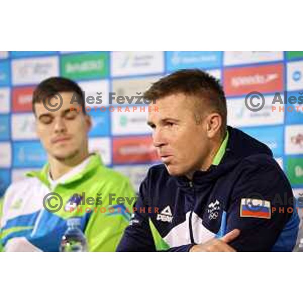 Gorazd Podrzavnik, head coach of Slovenia Swimming team at press conference in Ljubljana, Slovenia on November 28, 2022 