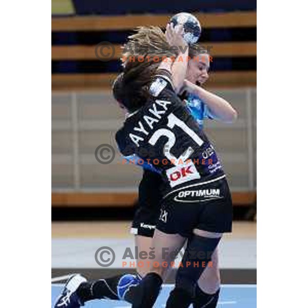in action during EHF Champions league Women handball match between Krim Mercator (SLO) and Odense (DEN) in Ljubljana, Slovenia on December 4, 2022 