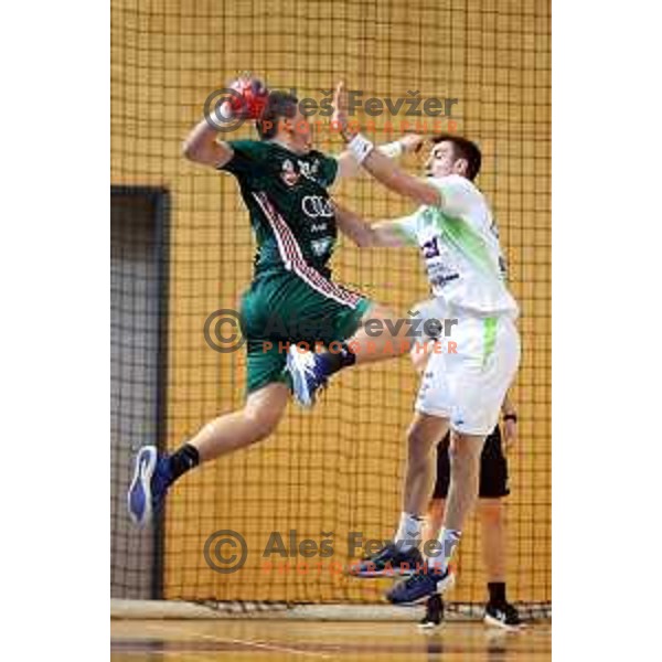 Action during friendly handball match between Slovenia and Hungary in Ljutomer, Slovenia on January 5, 2023