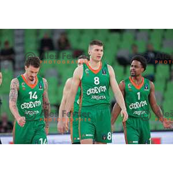 in action during basketball match between Cedevita Olimpija (SLO) and Cluj Napoca (ROM) in 7days EuroCup 2022-2023, played in Stozice Arena, Ljubljana, Slovenia on January 18, 2023 