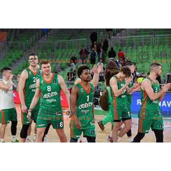 in action during basketball match between Cedevita Olimpija (SLO) and Cluj Napoca (ROM) in 7days EuroCup 2022-2023, played in Stozice Arena, Ljubljana, Slovenia on January 18, 2023 