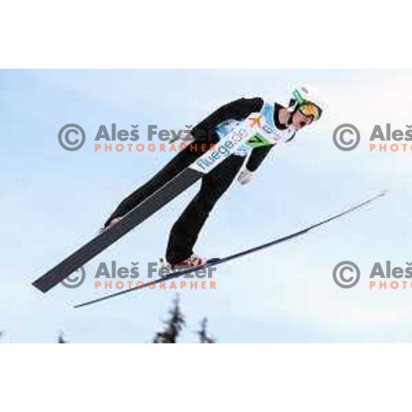 Nik Heberle (SLO) competes at European Youth Olympic Festival in Ski jumping mix team event in Planica during EYOF Tarvisio 2023 on January 27, 2023