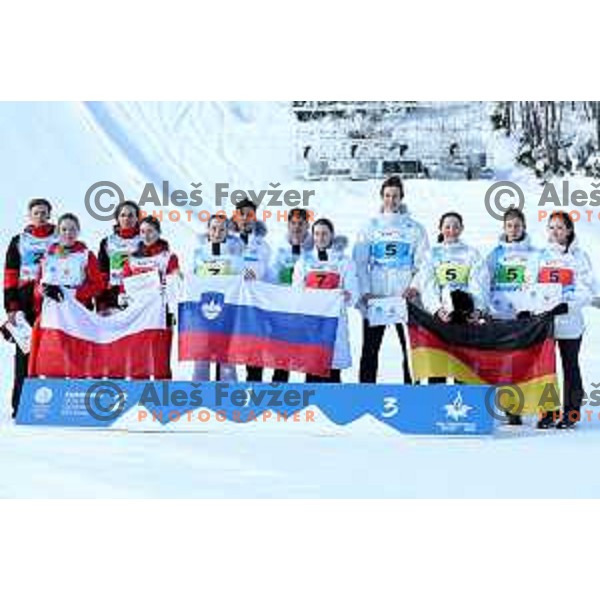 (SLO) competes at European Youth Olympic Festival in Ski jumping mix team event in Planica during EYOF Tarvisio 2023 on January 27, 2023