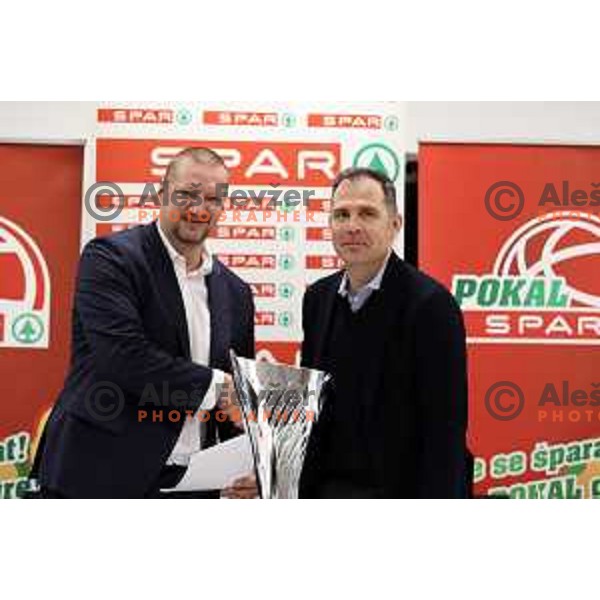 Matej Erjavec and David Kovacic during Spar Cup Press conference, Ljubljana on February 14, 2023