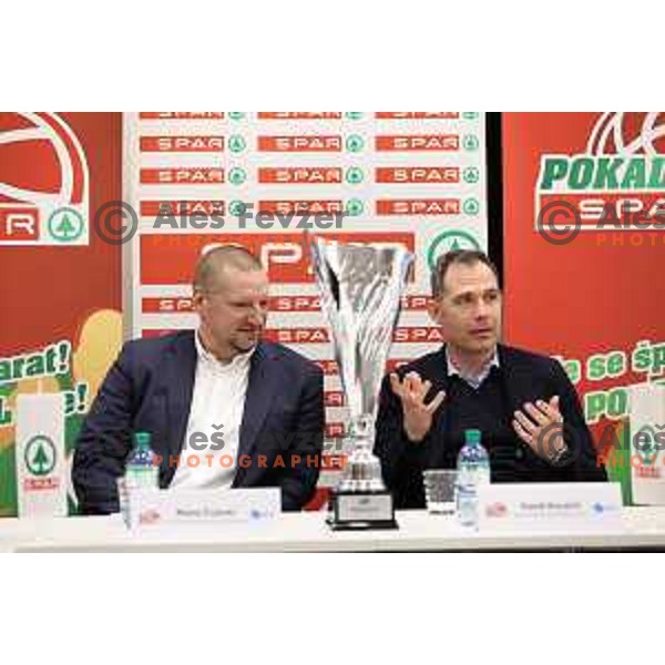 Matej Erjavec and David Kovacic during Spar Cup Press conference, Ljubljana on February 14, 2023 