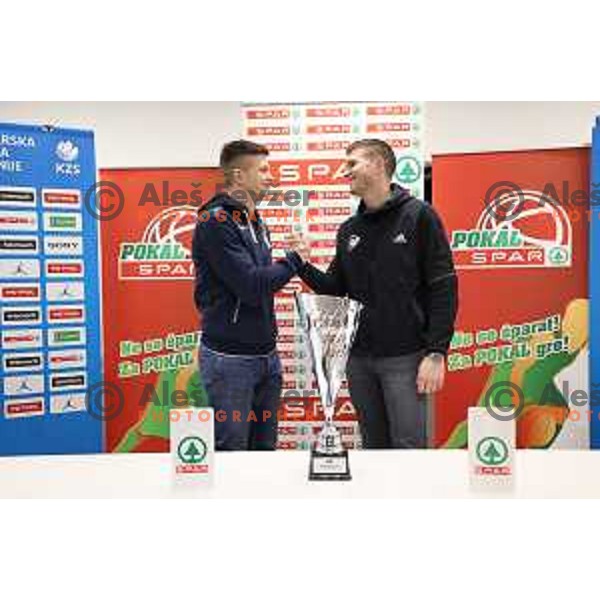 Brothers Dino and Edo Muric at Spar Cup Press conference, Ljubljana on February 14, 2023