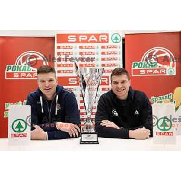 Brothers Dino and Edo Muric at Spar Cup Press conference, Ljubljana on February 14, 2023