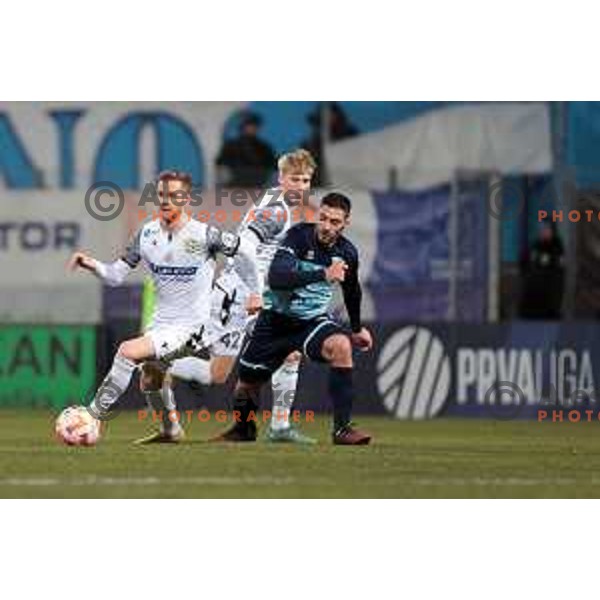 Rudi Pozeg Vancas in action during Prva Liga Telemach 2022-2023 football match between Gorica and Koper in Nova Gorica, Slovenia on February 18, 2023