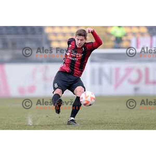 in action during Prva Liga Telemach 2022-2023 football match between Tabor Sezana and Celje in Sezana, Slovenia on February 18, 2023