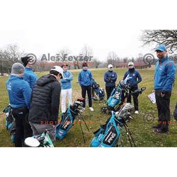 Winter practice of Slovenia golf team at Lipica golf course, Sezana on February 17, 2023