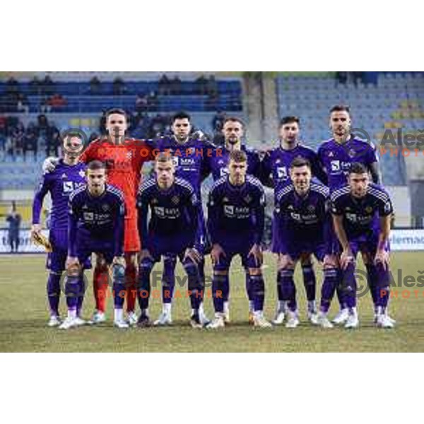 Maribor starting 11 prior to Prva Liga Telemach 2022-2023 football match between Domzale and Maribor in Sportni park Domzale, Domzale, Slovenia on February 23, 2023
