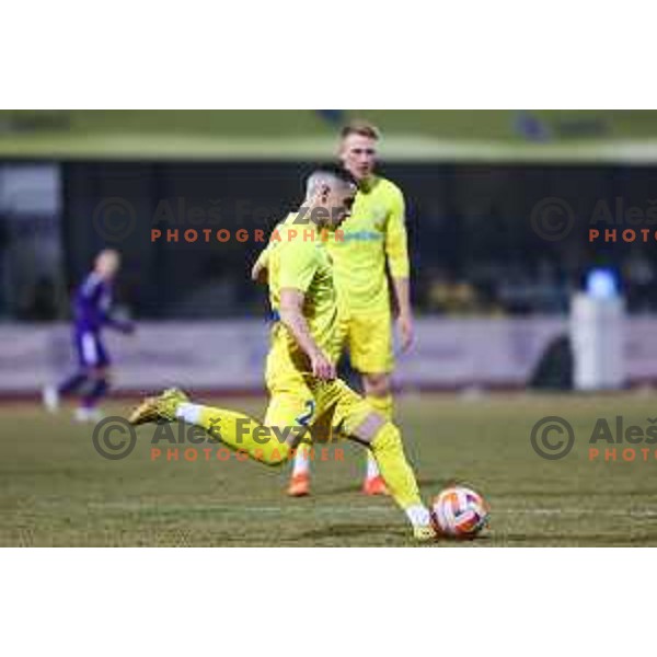 Mirko Mutavcic of Domzale during Prva Liga Telemach 2022-2023 football match between Domzale and Maribor in Sportni park Domzale, Domzale, Slovenia on February 23, 2023
