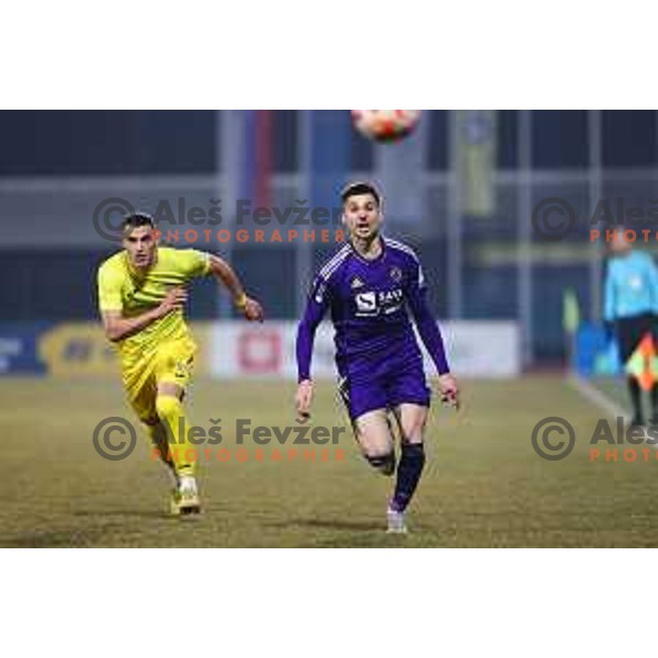 Gregor Sikosek of Maribor during Prva Liga Telemach 2022-2023 football match between Domzale and Maribor in Sportni park Domzale, Domzale, Slovenia on February 23, 2023