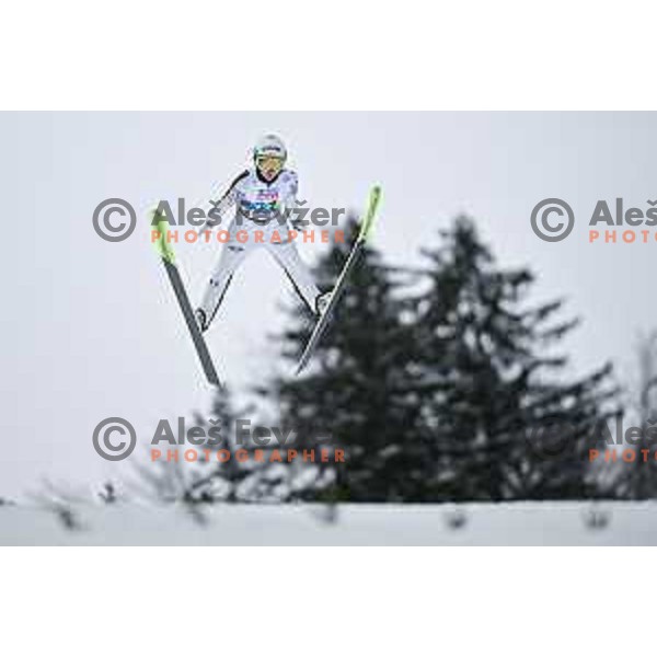 Ema Klinec at Ski jumping Mix team competition at Normal Hill at Planica 2023 World Nordic Championships, Slovenia on February 26, 2023