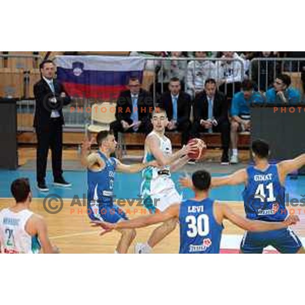 Ziga Samar in action during FIBA basketball World Cup 2023 European Qualifiers between Slovenia and Israel in Koper, Slovenia on February 27, 2023