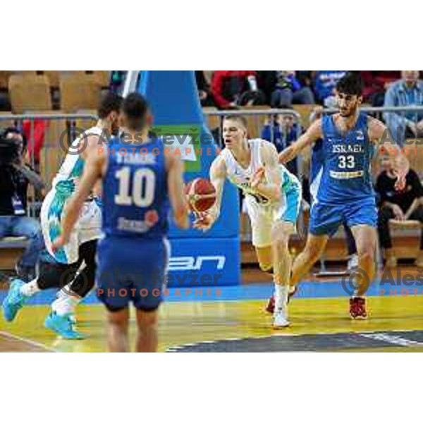 Sasa Ciani in action during FIBA basketball World Cup 2023 European Qualifiers between Slovenia and Israel in Koper, Slovenia on February 27, 2023