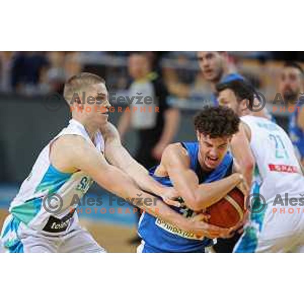 Sasa Ciani in action during FIBA basketball World Cup 2023 European Qualifiers between Slovenia and Israel in Koper, Slovenia on February 27, 2023
