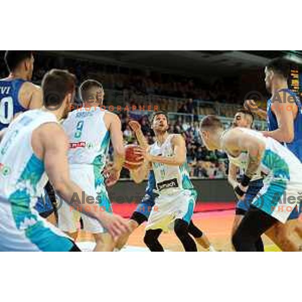 In action during FIBA basketball World Cup 2023 European Qualifiers between Slovenia and Israel in Koper, Slovenia on February 27, 2023