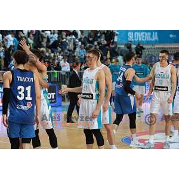 Leon Stergar in action during FIBA basketball World Cup 2023 European Qualifiers between Slovenia and Israel in Koper, Slovenia on February 27, 2023 