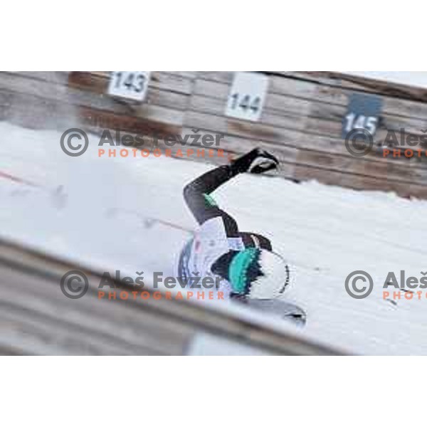 Peter Prevc of Slovenia crashed at Ski jumping Men Large Hill official training at Planica 2023 World Nordic Championships, Slovenia on March1, 2023