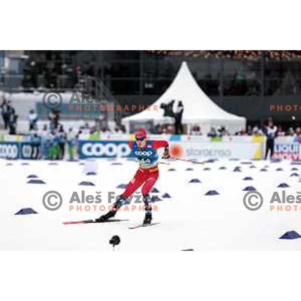 Simen Hagstad Krueger (NOR) competes at Cross country Men 15 km Interval start Free at Planica 2023 World Nordic Championships, Slovenia on March 1, 2023
