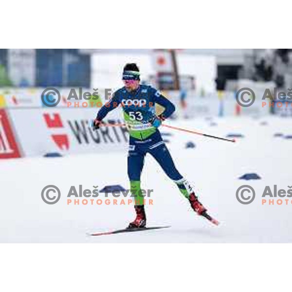 Miha Simenc (SLO) competes at Cross country Men 15 km Interval start Free at Planica 2023 World Nordic Championships, Slovenia on March 1, 2023