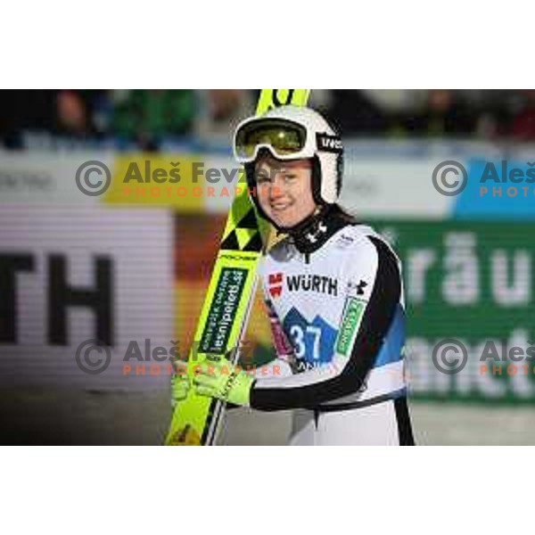 Ema Klinec (SLO) competes in Ski jumping Women Large Hill at Planica 2023 World Nordic Championships, Slovenia on March 1, 2023