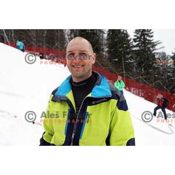 Andrej Sporn during course preparation for 62. Vitranc Cup AUDI FIS World Cup Alpine Skiing in Kranjska Gora, Slovenia on March 2, 2023