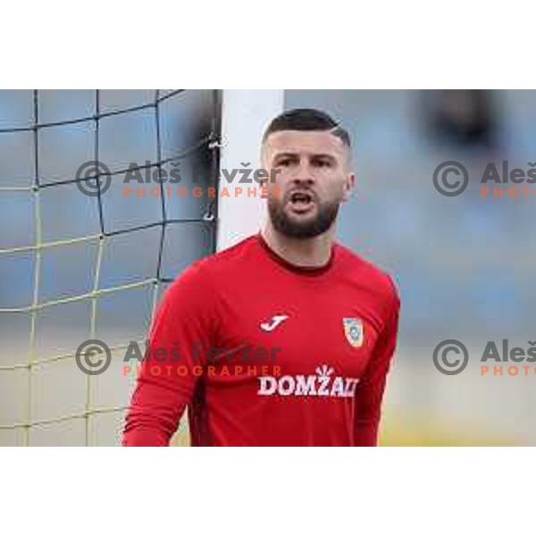 Ajdin Mulalic in action during Prva Liga Telemach 2022-2023 football match between Domzale and Koper in Domzale, Slovenia on March 4, 2023