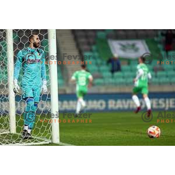 Emil Velic in action during Prva Liga Telemach 2022-2023 football match between Olimpija and Kalcer Radomlje in SRC Stozice, Ljubljana, Slovenia on March 4, 2023