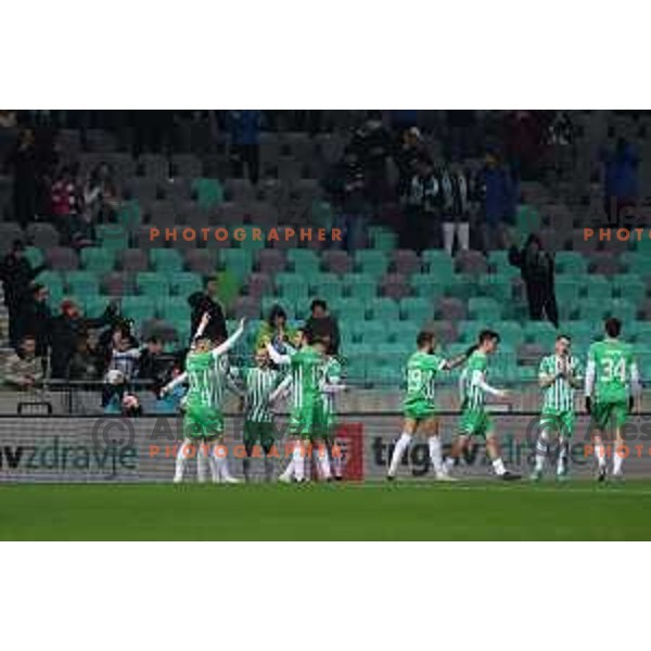 during Prva Liga Telemach 2022-2023 football match between Olimpija and Kalcer Radomlje in SRC Stozice, Ljubljana, Slovenia on March 4, 2023