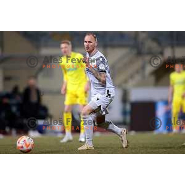 Zan Benedicic in action during Prva Liga Telemach 2022-2023 football match between Domzale and Koper in Domzale, Slovenia on March 4, 2023