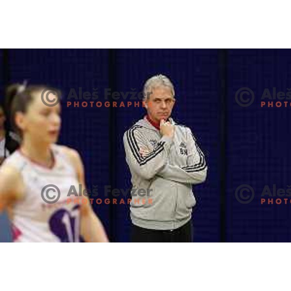 Bruno Najdic during Sportklub 1A DOL league volleyball match between Calcit Volley and Nova KBM Branik in Kamnik, Slovenia on March 4, 2023