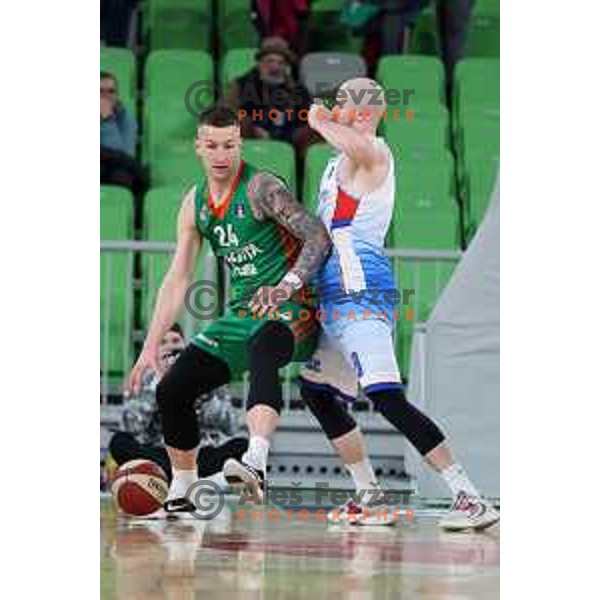 Alen Omic in action during ABA league 2022-2033 regular season match between Cedevita Olimpija and Igokea in Ljubljana, Slovenia on March 5, 2023