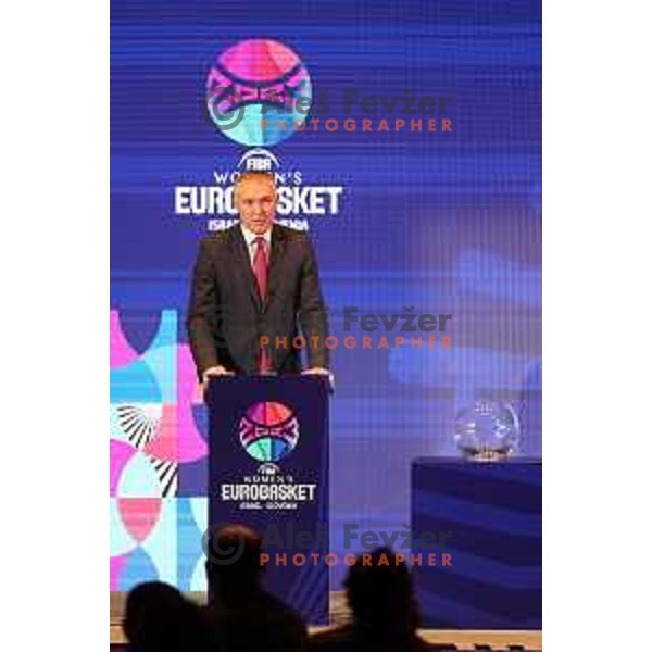 Kamil Novak at Official draw for Women’s Eurobasket 2023 in Brdo Congress Centre, Slovenia on March 8, 2023
