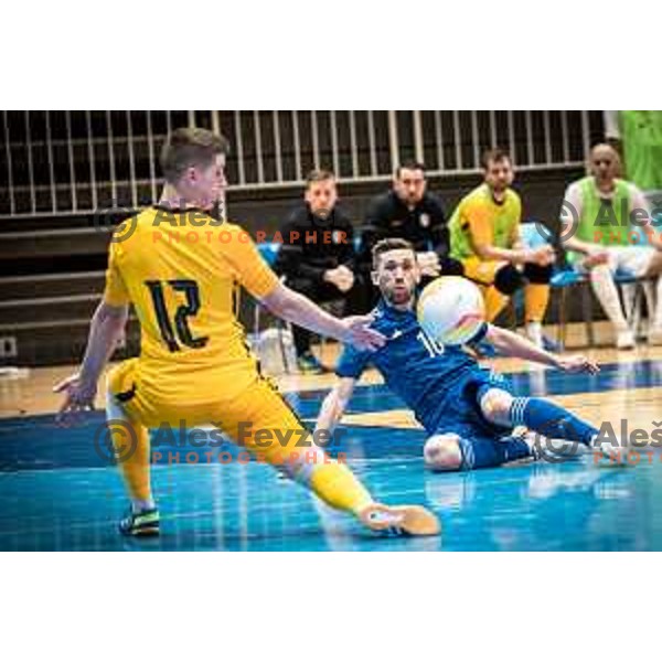 Chingiz Yesenamanov in action during Futsal World Cup 2024 qualification match between Slovenia and Kazakhstan in Dvorana Tabor, Maribor, Slovenia on March 8, 2023. Photo: Jure Banfi
