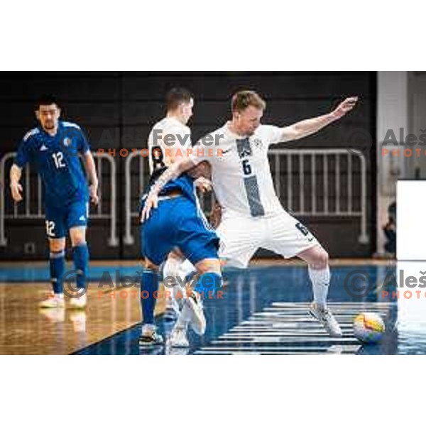 Denis Totoskovic in action during Futsal World Cup 2024 qualification match between Slovenia and Kazakhstan in Dvorana Tabor, Maribor, Slovenia on March 8, 2023. Photo: Jure Banfi