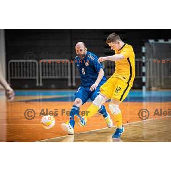 Nejc Berzelak in action during Futsal World Cup 2024 qualification match between Slovenia and Kazakhstan in Dvorana Tabor, Maribor, Slovenia on March 8, 2023. Photo: Jure Banfi