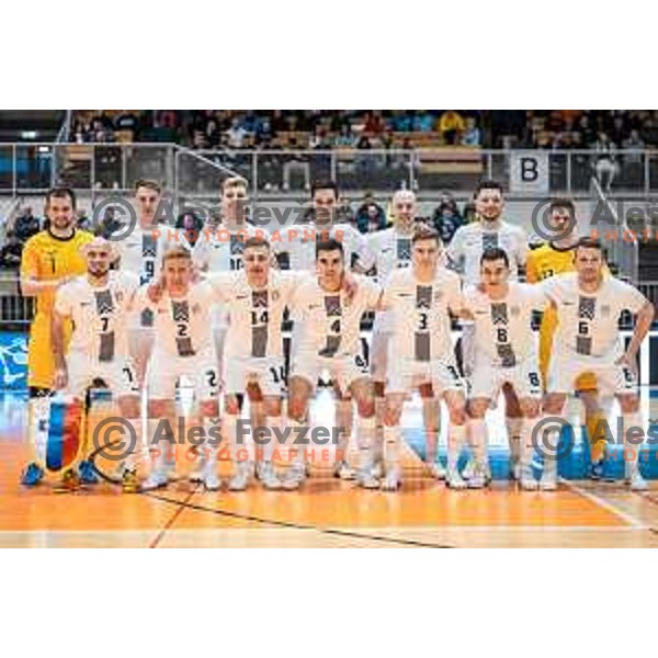 Team Slovenia during Futsal World Cup 2024 qualification match between Slovenia and Kazakhstan in Dvorana Tabor, Maribor, Slovenia on March 8, 2023. Photo: Jure Banfi