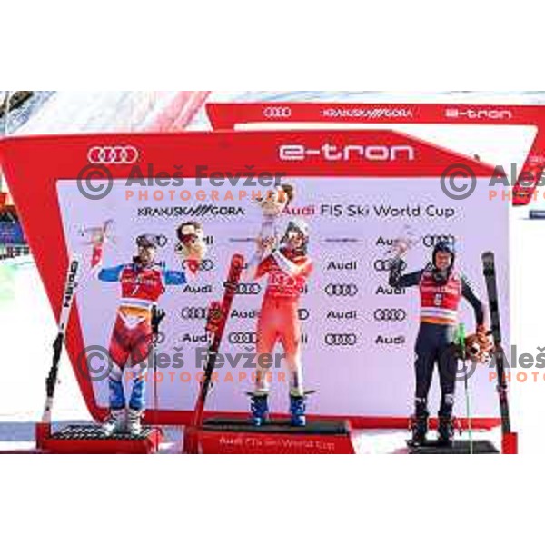 Marco Odermatt (SUI), winner of AUDI FIS Ski World Cup Giant Slalom for 62.Vitranc Cup, Kranjska Gora, Slovenia on March 11, 2023