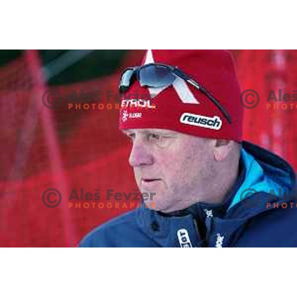Klemen Bergant (SLO) during course inspection of AUDI FIS Ski World Cup Giant Slalom for 62.Vitranc Cup, Kranjska Gora, Slovenia on March 11, 2023