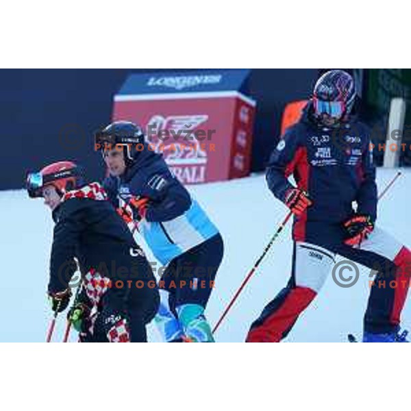 Zan Kranjec (SLO) during course inspection of AUDI FIS Ski World Cup Giant Slalom for 62.Vitranc Cup, Kranjska Gora, Slovenia on March 12, 2023
