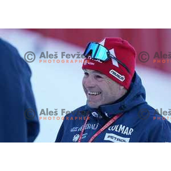 During course inspection of AUDI FIS Ski World Cup Giant Slalom for 62.Vitranc Cup, Kranjska Gora, Slovenia on March 12, 2023