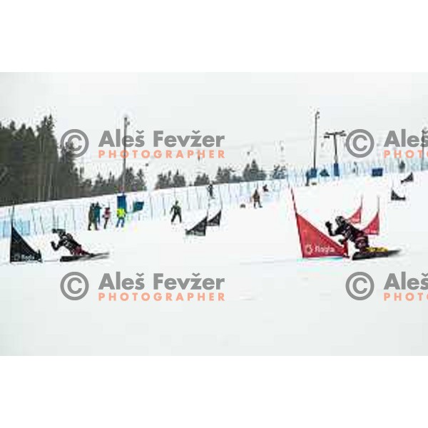 at FIS Snowboard World Cup Parallel Giant Slalom at Rogla Ski resort, Slovenia on March 15, 2023