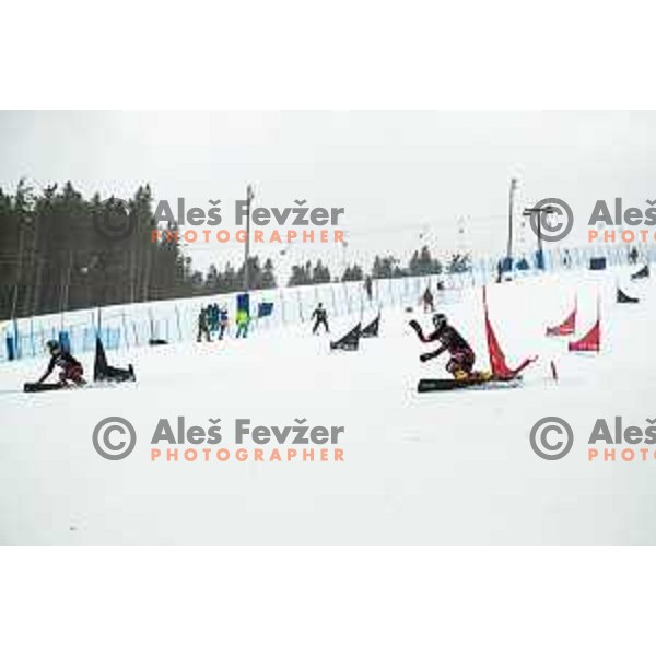 at FIS Snowboard World Cup Parallel Giant Slalom at Rogla Ski resort, Slovenia on March 15, 2023
