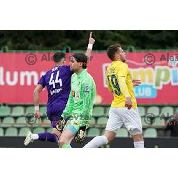 in action during Prva Liga Telemach 2022-2023 football match between Bravo and Maribor in Ljubljana, Slovenia on March 15, 2023
