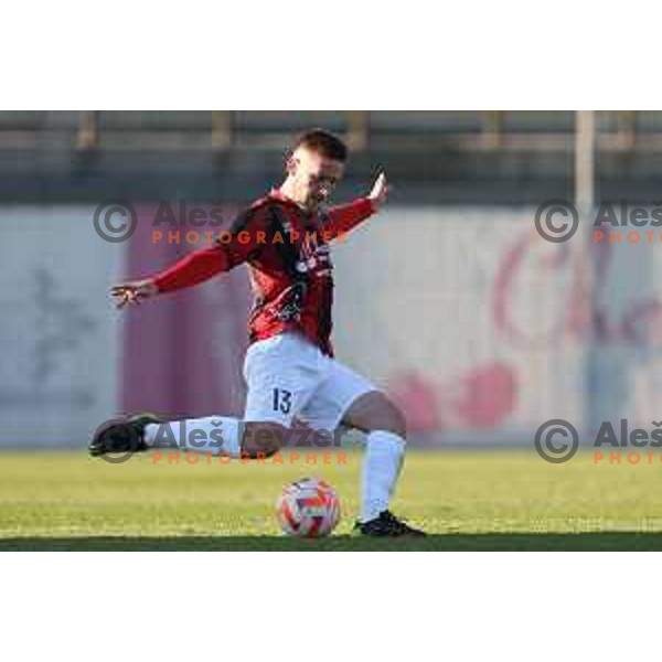 Mihael Briski in action during Prva Liga Telemach 2022-2023 football match between Tabor Sezana and Gorica in Sezana on March 16, 2023