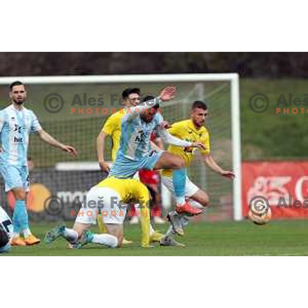 Dario Kolobaric in action during Prva Liga Telemach 2022-2023 football match between Bravo and Gorica in Ljubljana, Slovenia on March 19, 2023